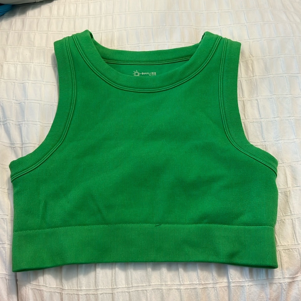 Aerie green cropped tank top